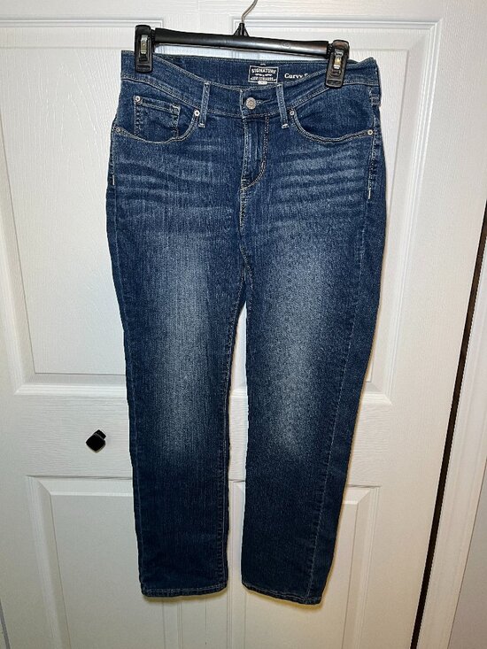Levi Strauss Denim - Levi Strauss Curvy Straight Jeans Womens 6S Medium Wash Denim
